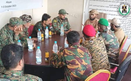 العميد الشنيني يترأس اجتماعاً هاما بقيادات الحزام الأمني محافظة أبين