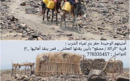 قرية "الراكة / مصقع" بأبين يقتلها العطش .. فمن ينقذ أهاليها ..؟!
