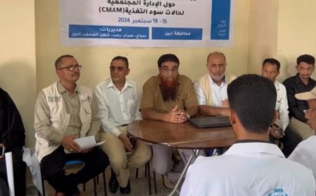 المؤسسة الطبية تنفذ ( 3 ) دورات تنشيطية حول الإدارة المجتمعية لحالات سوء التغذية بأبين