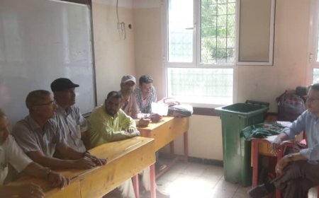 تواصلاً لنزولاتها الميدانية.. إدارة تربية مديرية الضالع تزور مدرسة أنس بن مالك بكرب زبيد 