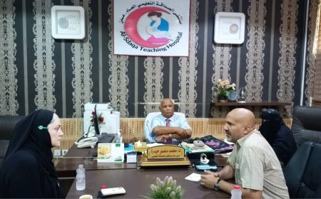 مدير عام مستشفى الصداقة بعدن يبحث مع أطباء بلا حدود الفرنسية سبل التعاون المشترك