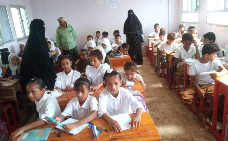 مكتب التربية زنجبار ينفذ نزول ميداني لعدد من مدارس المديرية 