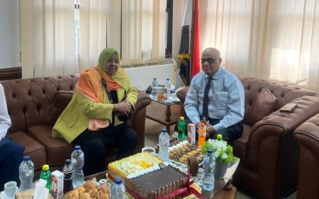 السفيرة آمنه محسن في زيارة توديعية للسفير رياض العكبري وتهنئته بتعيينه رئيساً لبعثة الجامعة العربية في "بروتوريا