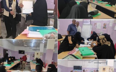 أبين: دورة تدريبة لتنمية المهارات لمعلمي محو الامية بمديريه خنفر التي تقيمها لجنه الانقاذ الدولية