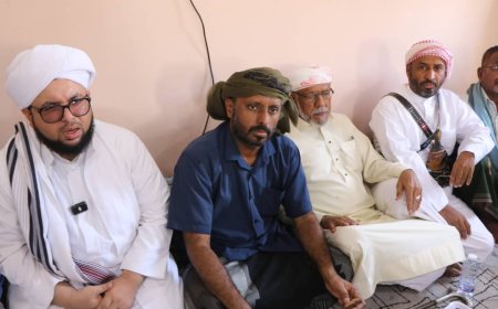 الشيخ بن حبريش يستقبل مناصب ومشايخ آل باعباد 