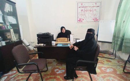 رئيسة اللجنة الوطنية للمراة فرع ابين تلتقي بمديرة ادارة تنمية المراة بمكتب الصحة م/ ابين