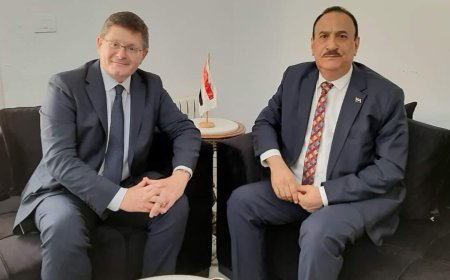 سفير الجمهورية اليمنية عميد السلك الدبلوماسي في تونس يستقبل سعادة سفير المملكة المتحدة الصديقة