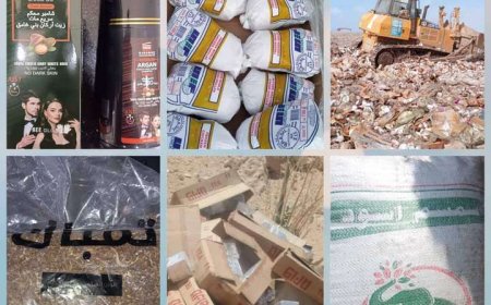 هيئة المواصفات والمقاييس ترفض وتتلف دجاج مجمد فاسد ومستحضرات تجميل ومنتجات أخرى مخالفة في عدن والوديعة وشحن