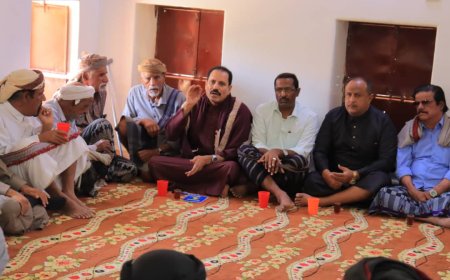 لجنة التواصل بحضرموت تلتقي بالمناصب والمشايخ ومنظمات المجتمع المدني بمديرية رخية 