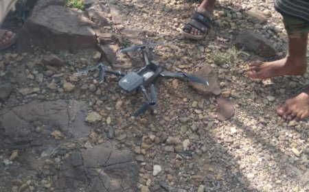 عاجل: قوات الحزام الأمني بالمسيمير لحج تسقط طائرة مسيرة حوثية في جبهة قرين