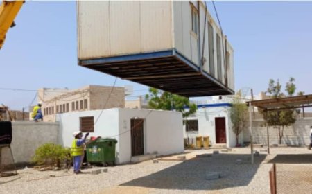 السلطة المحلية برضوم تشكر شركة الغاز الطبيعي المسال على تعاونها بتوفير كنتيرات لعدد من المنشآت الصحية بالمديرية