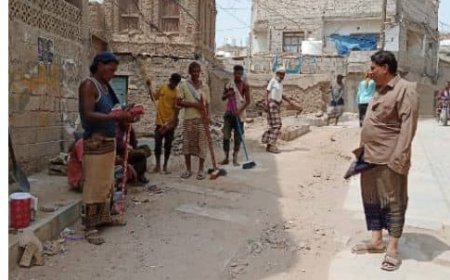 السلطة المحلية بحوطة لحج تواصل حملات النظافة في عدد من احياء المديرية