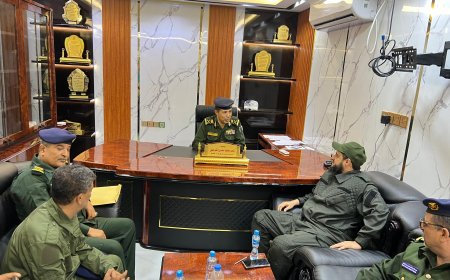 وكيل وزارة الداخلية اللواء العامري يلتقي مدير عام شرطة لحج 