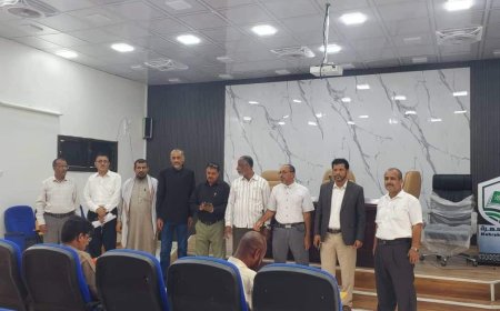 جامعة المهرة تدشن امتحان تحديد المستوى لبرنامج الكفاءة في اللغة الإنجليزية.