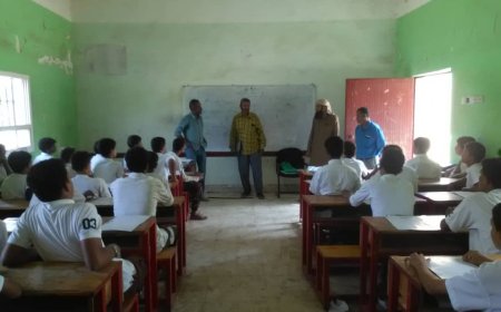 فريق التوجيه الفني بمكتب تربية مودية يواصل زياراته الميدانية لمدارس المديرية