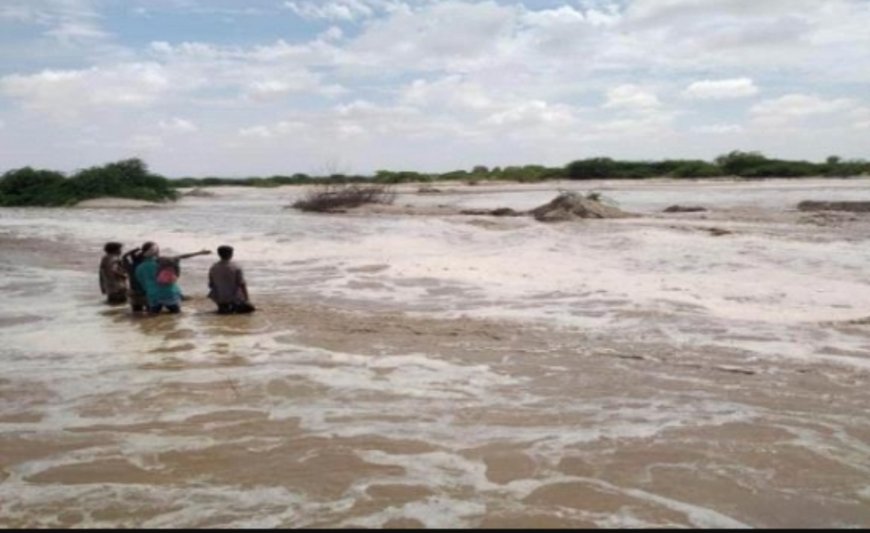 مدير عام صندوق النظافه وتحسين المدينه يتفقد أضرار السيول التي جرفت النازحين في منطقه النش في الكود