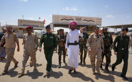 وزير الداخلية في زيارة تفقدية لسير العمل في ميناء الوديعة البري 