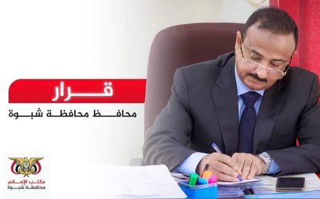 محافظ شبوة يصدر عدد من القرارات باجراء تدوير وظيفي لمدراء الموارد البشرية في عدد من مكاتب فروع الوزارات بالمحافظة
