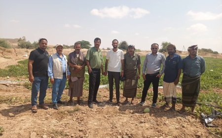 مدير عام رضوم يستقبل فريقًا من وكالة المنشآت الصغيرة والأصغر التابعة للصندوق الاجتماعي للتنمية خلال زيارته للمديرية