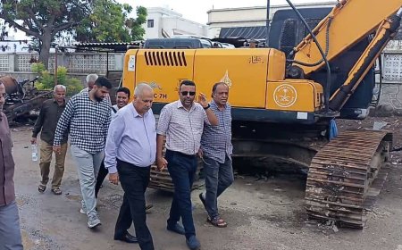 الوليدي و البيشي يتفقدان سير تنفيذ أعمال مشروع إعادة بناء مبنى الرعاية الصحية الأولية بعدن