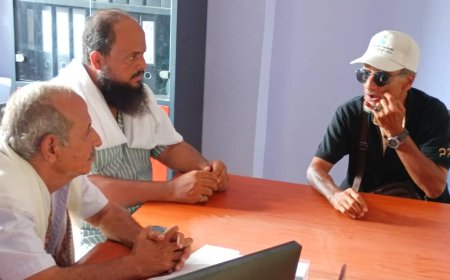 ممثل الجمعيه الوطنية للبحث العلمي بأبين يلتقي بقيادة أتحاد جمعيات مستخدمي المياه في  مديرية خنفر