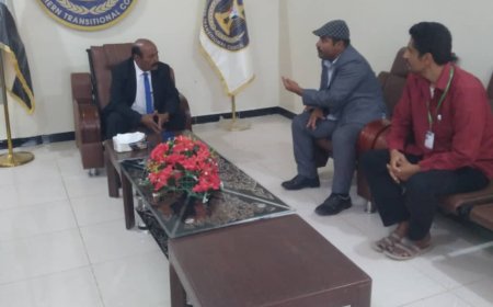 رئيس تنفيذية انتقالي شبوة يلتقي قيادة مجلس نقابة الصحفيين والإعلاميين الجنوبيين بالمحافظة ويشدد على تفعيل دور النقابة