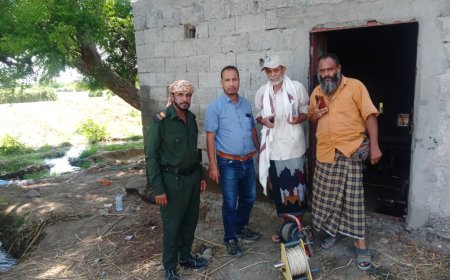 مكتب الهيئة العامة للموارد المائية يتدخل في حل نزاع قائم على المياه بمنطقه الفنح خنفر 