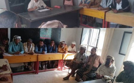 مدير عام الوضيع يرأس اجتماعاً موسعاً لأعضاء المجلس المحلي والمكتب التنفيذي بالمديرية.