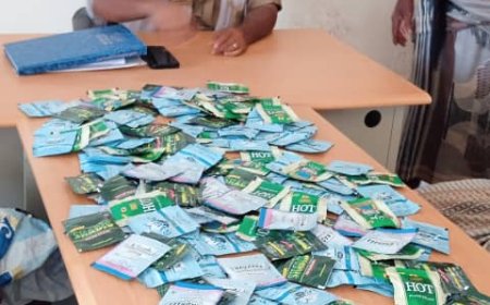 اشغال خنفر يضبط كمية كبيرة من مادة شمة الحوت تقدر 166 باكت بسوق مدينة جعار