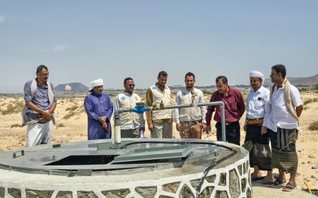 برعاية محافظ شبوة.. مدير عام هيئة مياه الريف يشرف على استلام مشروع مياه إسعافي لمدينة بئر علي مديرية رضوم