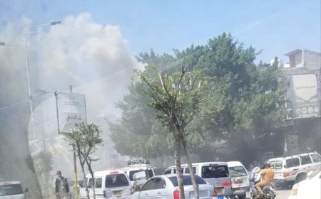 اندلاع حريق في مطعم شعبي بتعز