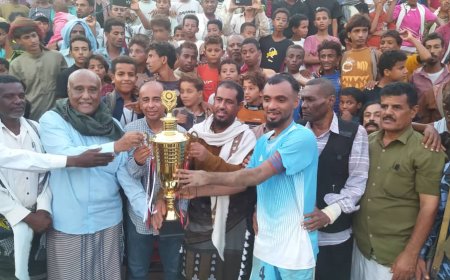 بحضور جماهيري مهيب.. الجيل الصاعد يتوج بطلاً لتصفيات الدرجة الثالثة تجمع أبين وشقرة وصيفاً