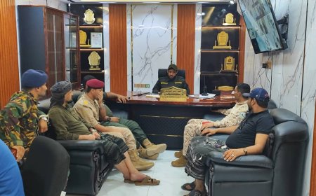 قيادات عسكرية في زيارة تفقدية لإدارة أمن لحج ويشيدون بالنقلة النوعية والانضباط العسكري