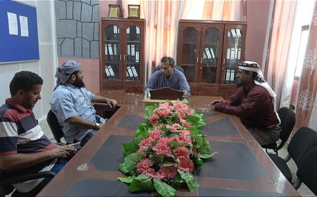 محافظ أبين يلتقي قائد الفرقة الرابعة عمالقة لحماية سد حسان الاستراتيجي