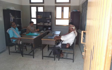 مدير مكتب التربية بالوضيع "العواص " يواصل النزول الميداني للمدارس لتفقد إنتظام وسير العملية التعليمية