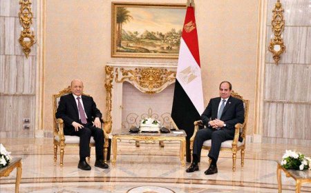 العليمي والسيسي في القاهرة: مباحثات حول تطورات الأوضاع الإقليمية”