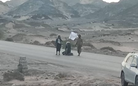 تمركز نقطة حلف قبائل حضرموت في الخط الدولي بمنطقة رجيمه بمديرية بروم ميفع