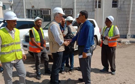 مدير عام مكتب الصحة العامة والسكان بلحج يستقبل وفد منظمة اليونبس