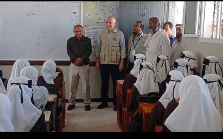 لحج.. وفد من مكتب الأمم المتحدة لخدمات المشاريع يتفقد تدخلاته في قطاع التعليم