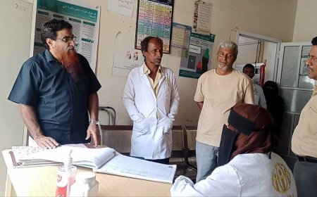 مدير عام الصحة العامة والسكان بمحافظة أبين يقوم بجولة تفقدية في الوحدات الصحية بالمناطق النائية بخنفر