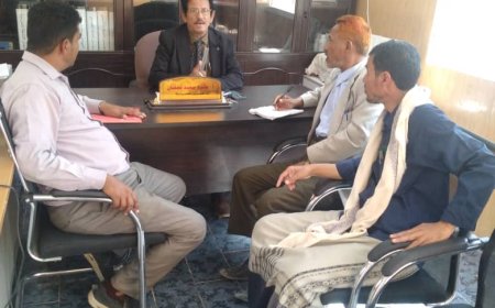 مدير التغذية المدرسية بوزارة التربية يزور مكتب التربية والتعليم م/ مارب  والمديريات المستهدفة  