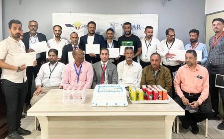 اختتام أولى دورات المعدات الأمنية في مجال أمن الطيران بمطار عدن الدولي