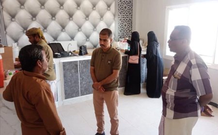 العكبري يزور محطات الصرف الصحي بغيل باوزير ويطلع على تجهيزات وإستلام أجهزة المختبر