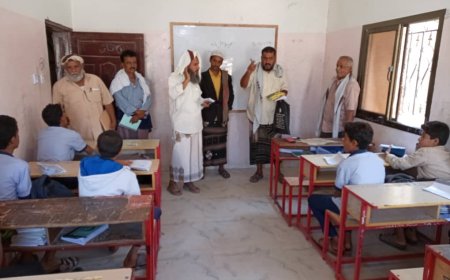 مكتب تربية ميفعة ينفذ نزول ميداني للمدارس الأهلية في عاصمة المديرية جول الريدة