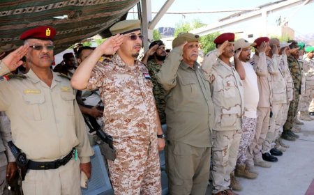 قائد محور أبين العميد النوبي يشهد حفل تخرج قوات عسكرية في ردفان