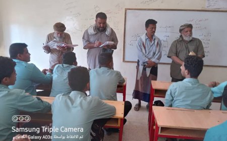 وفد بقيادة نائب مدير تربية ميفعة يصل إلى مدارس حفسة أساسي وعزان أساسي بنين والنور الأهلية