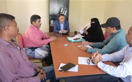 نائب محافظ ابين يلتقي مدير مكتب الخدمة المدنية والتأمينات في المحافظة