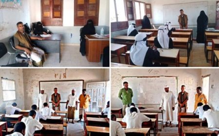 مدير تربية بروم ميفع يتفقد سير العملية التعليمية في مجمع بلقيس للبنات وثانوية ميفع للبنين