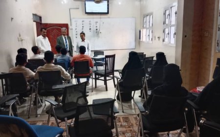 الشعيبي يزور كلية العلوم الطبية والتطبيقية بردفان ويطلع عن سير العملية التعليمية فيها