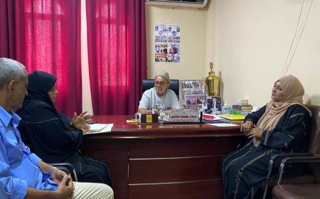 مجلس المستشارين الجنوبيين يناقش مع مكتب الشباب والرياضة بالعاصمة عدن إعادة وهج الرياضة النسوية بالمحافظة 